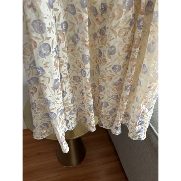 Storia Floral Femenine Romantic Babydoll Mini Dress M Fairy Coquette Spring - Picture 15 of 16